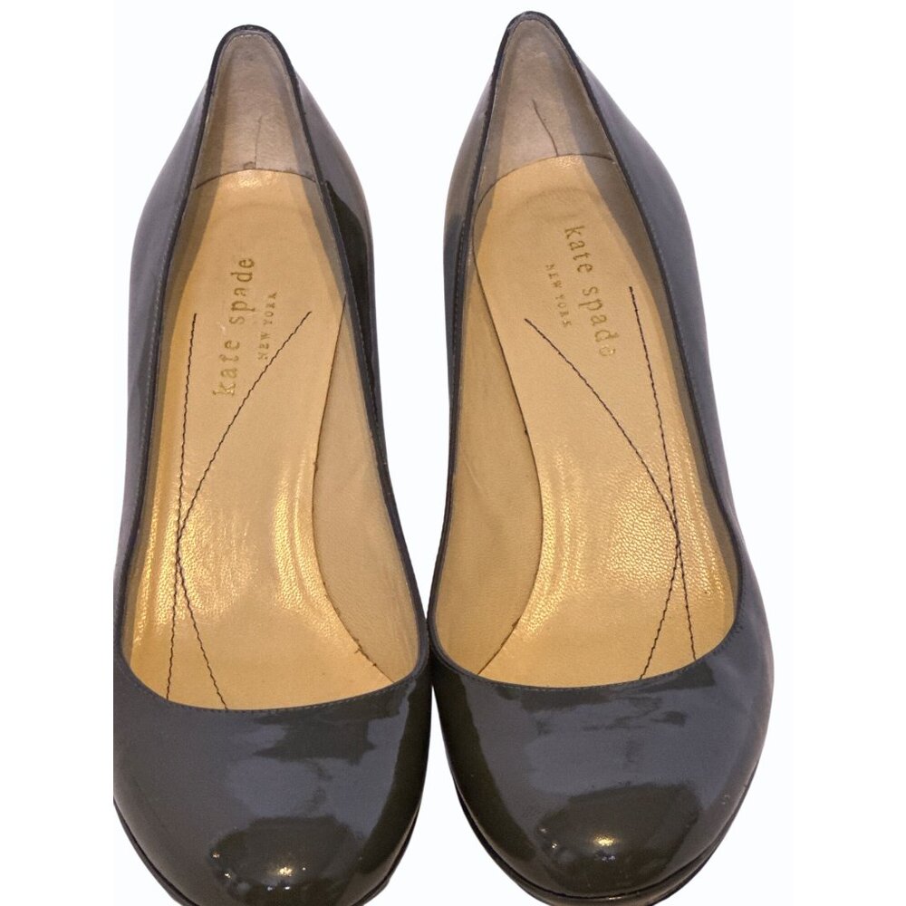 Kate Spade New York Womens Patent Leather Green Stiletto Made in Italy Size 7 B - Picture 3 of 15